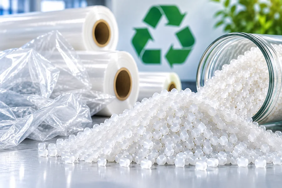 Recycled LDPE granules — film and lamination grade for flexible packaging
