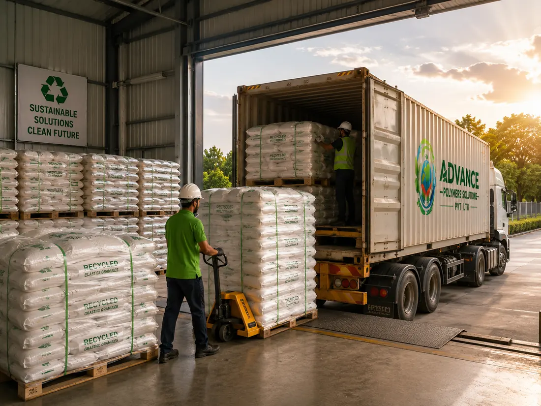 Dispatch and logistics area at Advance Polymers Solutions